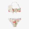 Selini Action Girls Pink & Green Floral Bikini