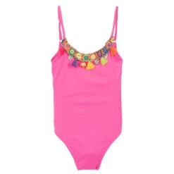 Selini Action Girls Pink Tassel Swimsuit