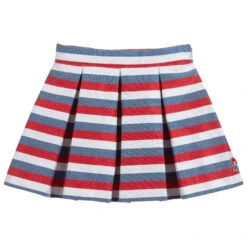 Sonia Rykiel Paris Blue & Red Pleated Skirt