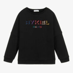 Sonia Rykiel Paris Girls Black Logo Sweatshirt