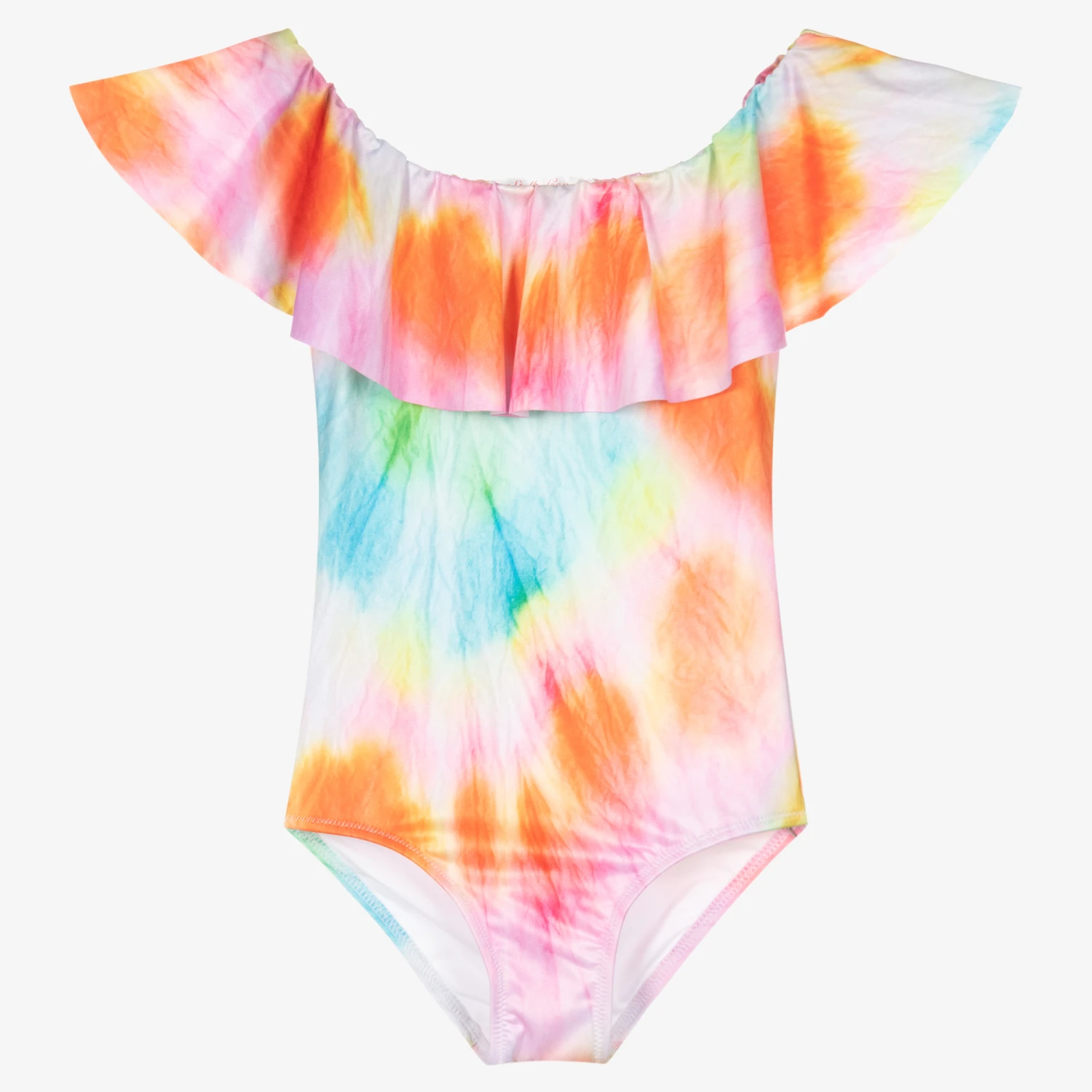 Stella Cove Girls Tie-Dye Ruffle Swimsuit