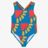 Stella McCartney Kids Girls Blue Swimsuit (UPF50+)