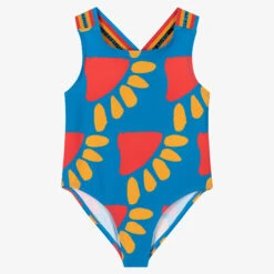 Stella McCartney Kids Girls Blue Swimsuit (UPF50+)