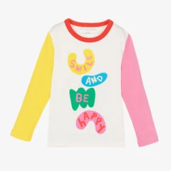 Stella McCartney Kids Girls Ivory Raglan Slogan Top