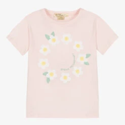 Stella McCartney Kids Girls Pink Daisy Chain T-Shirt