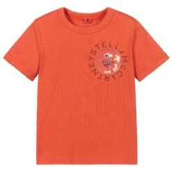 Stella McCartney Kids Red Smiling Badge T-Shirt