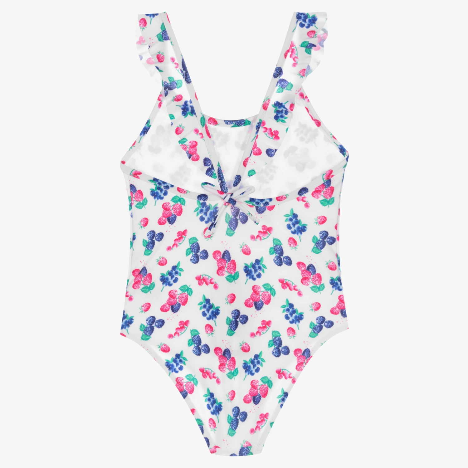 Sunuva Girls White & Pink Berries Swimsuit - Image 3
