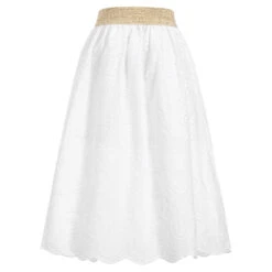 Tamarine Girls White Cotton Skirt