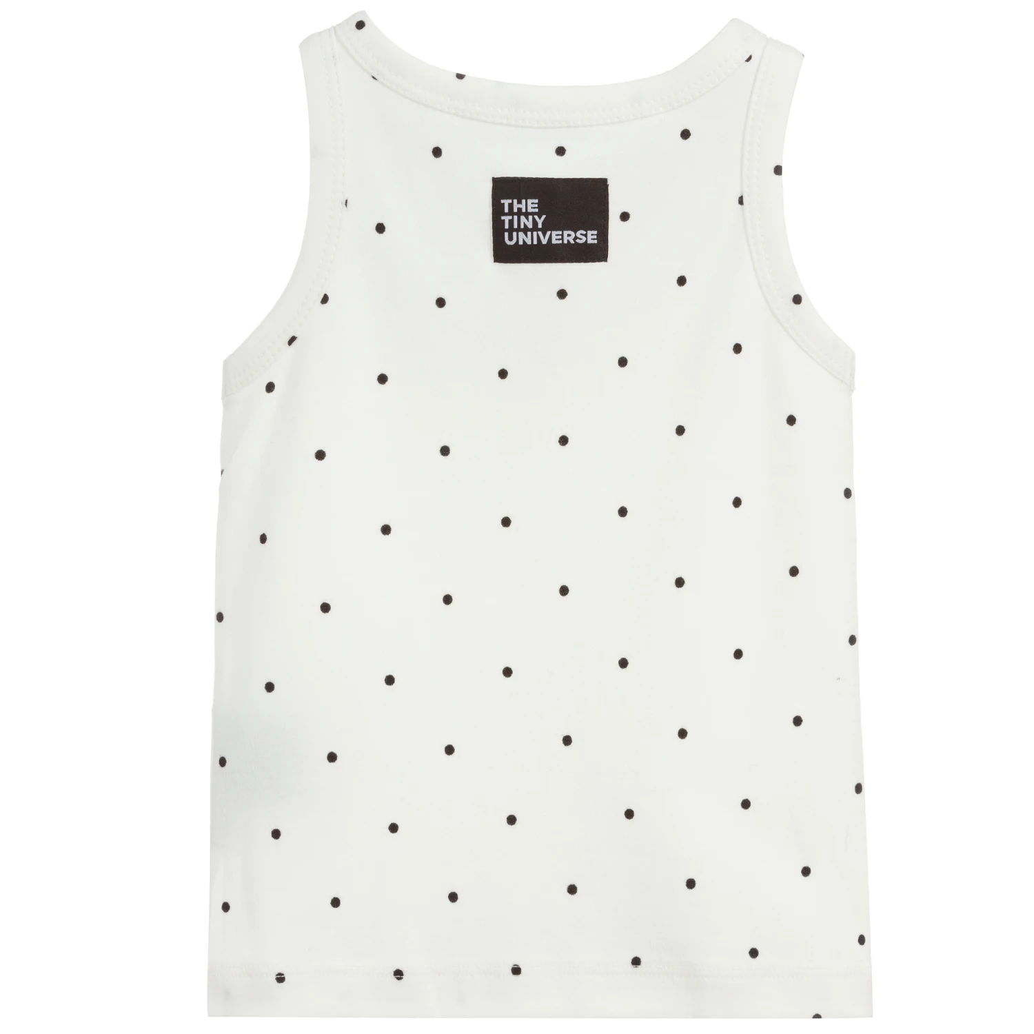 The Tiny Universe White & Black Spot Vest Top - Image 2