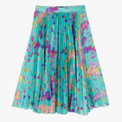 Versace Girls Blue Orchid Barocco Skirt