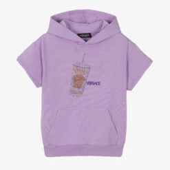 Versace Girls Purple Medusa Hoodie
