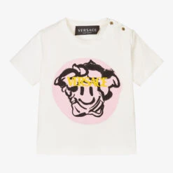 Versace Ivory Medusa Tag T-Shirt