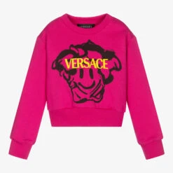 Versace Pink Medusa Smiley Sweatshirt
