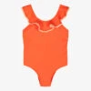Zimmermann Girls Orange Scoop Back Swimsuit
