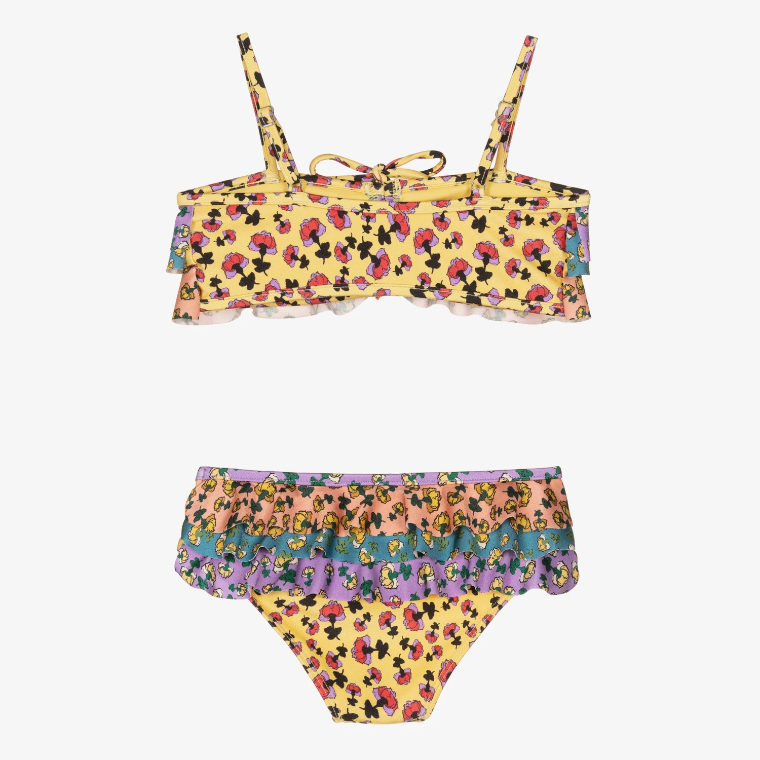 Zimmermann Girls Purple & Yellow Floral Bikini - Image 2