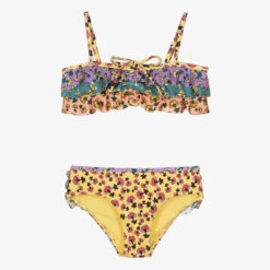 Zimmermann Girls Purple & Yellow Floral Bikini